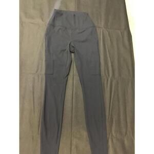 [334] Spyder Leggings Womens S Black High Rise Ankle Pocket Stretch Knit Active